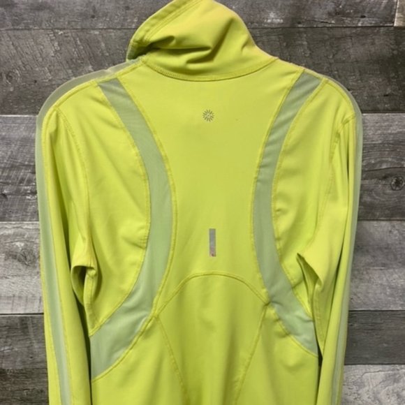 TANGERINE Athletic Yellow Full Zipped Light Jacket Mesh Stripe  - Size: S**EUC** - Picture 2 of 7